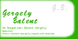 gergely balent business card